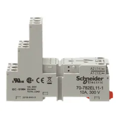 Schneider Electric 70-782EL11-1 Socket, SE Relays general purpose relay accessory, 3PDT, 10A, 300V, 11 pins, lift terminals, locking plastic clip, 782 s — Akcesoria ogólne