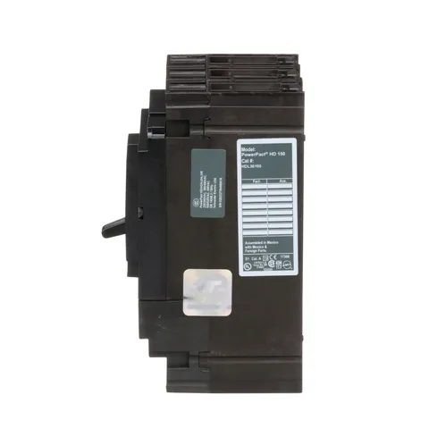 Schneider Electric HDL36100 Circuit breaker, PowerPacT H, 100A, 3 pole, 600VAC, 14kA, lugs, thermal magnetic, 80% — Accessori generali