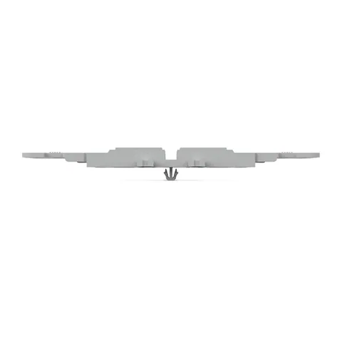 Wago 221-2515 Mounting carrier with strain relief; 5-way; for inline splicing connector with lever; with snap-in mounting foot; gray — Terminal Blocks