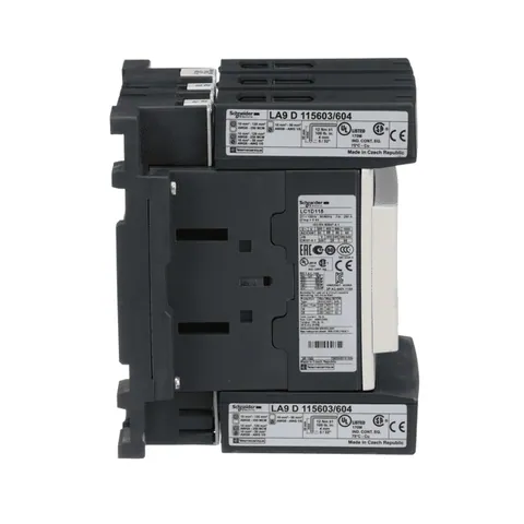 Schneider Electric LC1D115G7 IEC contactor, TeSys Deca, nonreversing, 115A, 75HP at 480VAC, up to 100kA SCCR, 3 phase, 3 NO, 120VAC 50/60Hz coil, open — Contactors & Relays
