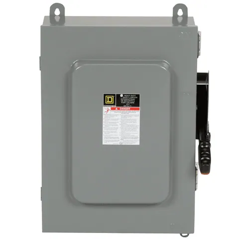 Schneider Electric HU661AWK Safety switch, heavy duty, non fusible, 30A, 6 pole, 30hp, 600VAC/DC, NEMA 12 — General Accessories