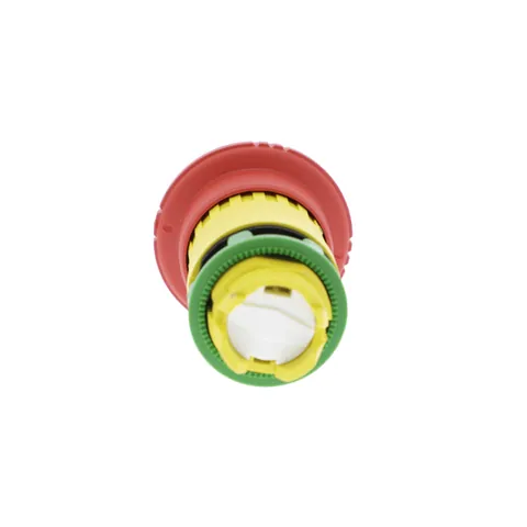 Schneider Electric ZB5AS844 Harmony, 22mm Push Button, emergency stop head, trigger and latching turn release, red, 40 mm mushroom, unmarked — Switches & Modular Apparatus