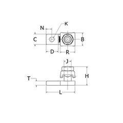 Burndy QA282N Copper Terminal, Heavy Duty, 2 Hole, AWG 3/0-4/0 (Str), 1/2" Stud, 1-3/4" Stud Hole Spacing, 1 Screw — Accessori generali
