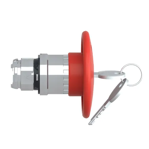 Schneider Electric ZB4BS964 Emergency stop head, Harmony XB4, switching off, metal, red mushroom 60mm, 22mm, trigger latching key release — Allgemeines Zubehör