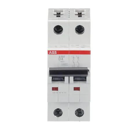 ABB 2CDS252001R0041 S202-D4 Miniature Circuit Breaker - 2P - D - 4 A — Power Supply