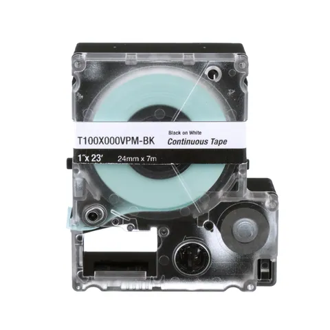 Panduit T100X000VPM-BK PXE™ Continuous Tape for MP Printers, Safety & ID, Vinyl, Black/White — Industrial Cables & Wires