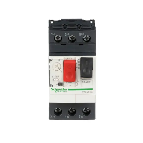 Schneider Electric GV2ME14 TeSys Deca Manual Starter and Protector, thermal magnetic circuit protector, push buttons, 6 to 10 A, screw clamp — Interruptores automáticos y fusibles