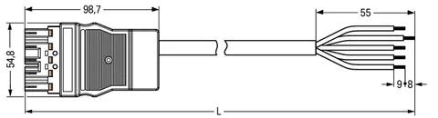 Wago 771-8995/208-401 Pre-assembled Connecting Cable — Allgemeines Zubehör