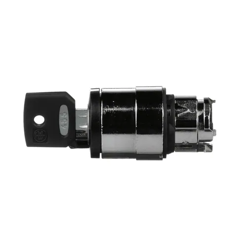 Schneider Electric ZB4BG4 Harmony, 22mm Push Button, keyed selector switch operating head, 2 position, maintained, unmarked — Switches & Modular Apparatus