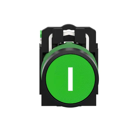 Schneider Electric ZB5RTA331 Wireless and batteryless transmitter, Harmony XB5R, push button, plastic, green, 22mm, spring return, marked I — Switches & Modular Apparatus