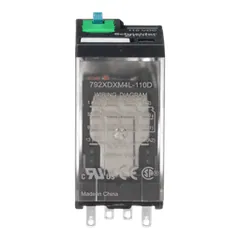 Schneider Electric 792XDXM4L-110D Power relay, SE Relays, 4PDT, 6A, 110 VDC, cover with locking push button and LED — Akcesoria ogólne