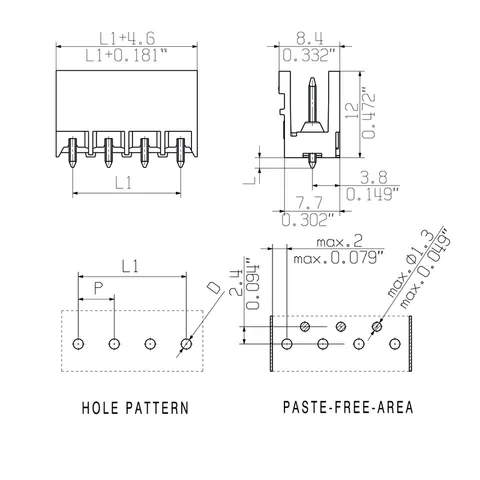 Weidmuller 1837980000 PCB Plug-in Connector 5.08 mm 2 Poles 180° Male Header — Terminal Blocks