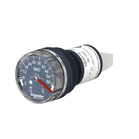 Schneider Electric XB5DTGM3 Panel mounted timer monofunction, Harmony XB5, plastic, 22mm, time delay 3...60s, 100...240V AC DC — Allgemeines Zubehör