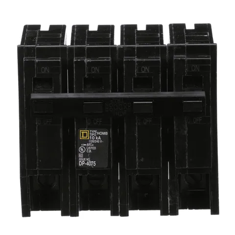 Schneider Electric HOM2150 Mini Circuit Breaker, 150A, 4 Pole, 120/240VAC, 10kA AIR, Standard Type, Plug-In, UL — Interruttori automatici e fusibili