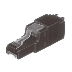 Panduit FP6X88MTG-X RJ45 Cat 6A UTP Field Term Plug, 22-26 AWG, Black — Connectors & Plugs