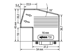 Wago 750-960 Fieldbus Connector PROFIBUS; with D-sub male connector; 9-pole — Conectores y enchufes