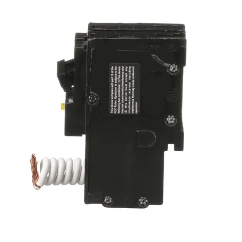 Schneider Electric HOM215GFI Homeline Miniature Circuit Breaker, 15A, 2 Pole, 120/240VAC, 10kA AIR, Ground Fault Class A, Plug-In Mounting, UL — General Accessories