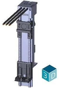 Siemens 8US1251-5DT11 device adapter S00, 25 A, for 60 mm busbar system, 45x 260 mm long, sp... — Interruptores automáticos y fusibles