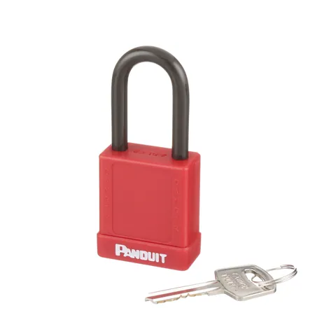 Panduit PSL-8 PSL-8 Short Shackle Padlock, Red, 1.58", PK1 — Narzędzia ręczne i elektronarzędzia
