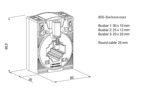 Wago 855-305/075-201 Plug-in current transformer; 75 A / 5 A — Allgemeines Zubehör