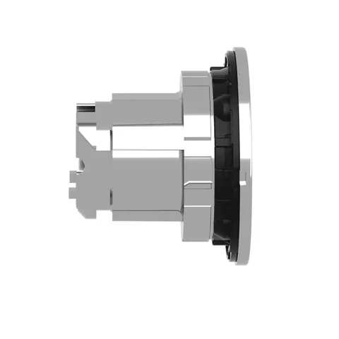 Schneider Electric ZB4FV013 Head for pilot light, Harmony XB4, flush mounted, white, 30mm, with plain lens, universal LED — Control & HMI