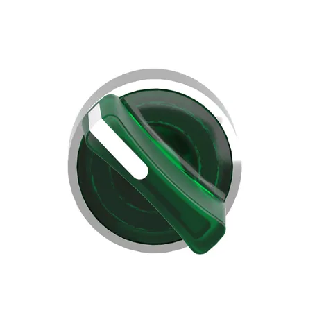 Schneider Electric ZB4BK1233 Head for illuminated selector switch, Harmony XB4, metal, green handle, 22mm, universal LED, 2 positions, stay put — Allgemeines Zubehör