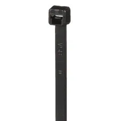 Panduit PLT4I-C0 Pan-Ty® PLT4I-C0 Cable Tie, Black, UV PA6.6, 14.5"L, 40lb, PK100 — Connectors & Plugs