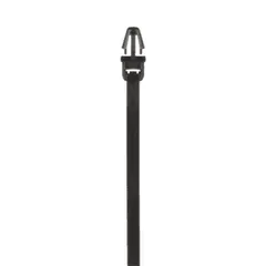 Panduit PLP2S-M0 Pan-Ty® PLP2S-M0 Locking Push Mount Tie, Black, UV PA6.6, 7.9"L, 50lb, PK1000 — Connectors & Plugs