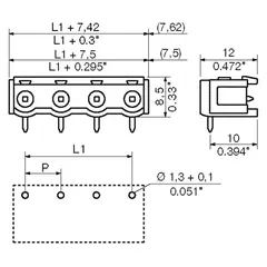 Weidmuller 1628480000 PCB Plug-in Connector SL 7.50/03/90B 3.2SN OR BX — General Accessories