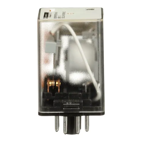 Schneider Electric 8501KPR12P14V14 Plug in relay, Type KP, tubular, 1 HP at 277 VAC, 10A resistive at 120 VAC, DPDT, 2 NO, 2 NC, 24 VAC coil, pilot light — General Accessories