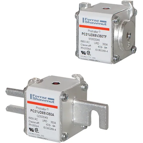 Mersen Q300049 PROTISTOR® SB aR, german slotted blade , DIN80, D08A, sz.31, 690VAC IEC, 350A — Wyłączniki automatyczne i bezpieczniki