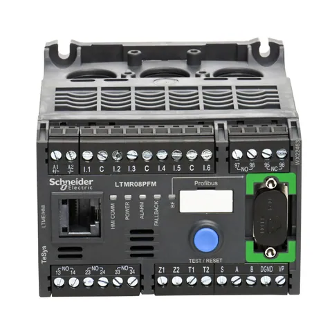 Schneider Electric LTMR08PFM Motor Controller, TeSys T, Profibus DP, 6 Logic Inputs, 3 Logic Outputs, 0.4 to 8A, 100 to 240VAC
