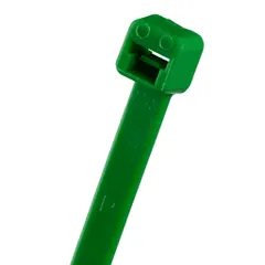 Panduit PLT2S-C5 Pan-Ty® PLT2S-C5 Cable Tie, Green, PA6.6, 7.4"L, 50lb, PK100 — Connectors & Plugs