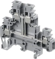 ABB 1SNK505210R0000 ZS4-D2 Screw Clamp Terminal Block - Double Deck - Grey — General Accessories