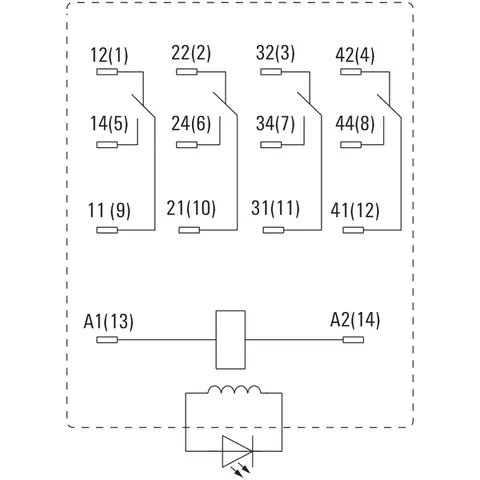 Weidmuller 7760056104 DRM570730LT Relay with 4 CO Contacts — Contactores y relés