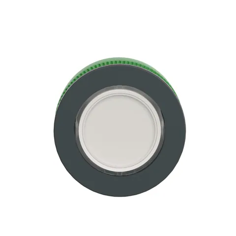 Schneider Electric ZB5FW313 Head for illuminated push button, Harmony XB5, antimicrobial, plastic, white, 30mm, universal LED, plain lens — Control & HMI