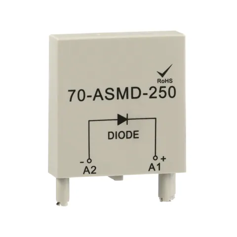 Schneider Electric 70-ASMD-250 Protection module with diode, SE Relays, for 725 power relays, 6/250V DC — Akcesoria ogólne