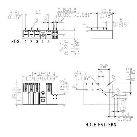 Weidmuller 2529510000 PCB Plug-in Connector SV-SMT 7.62HP/05/270MF4 SC/4 2.6SN BX — Accessori generali