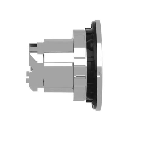 Schneider Electric ZB4FW333 Head for illuminated push button, Harmony XB4, metal, green flush, 30mm, spring return, universal LED, unmarked — Switches & Modular Apparatus