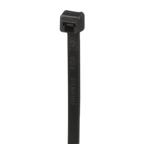 Panduit PLT1.5I-M30 Pan-Ty® PLT1.5I-M30 Cable Tie, Black, High Heat PA6.6, 5.6"L, 40lb, PK1000 — Connectors & Plugs