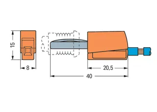 Wago 215-511 Banana plug; for socket 4 mm Ø; 2,50 mm²; yellow — Proximity & Inductive Sensors