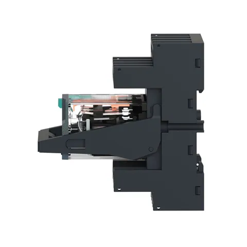 Schneider Electric RXM4AB2BDPVM miniature plug-in relay pre-assembled, 6A, 4CO, with LED, lockable test button, mixed terminals socket, 24V DC — Contattori e relè