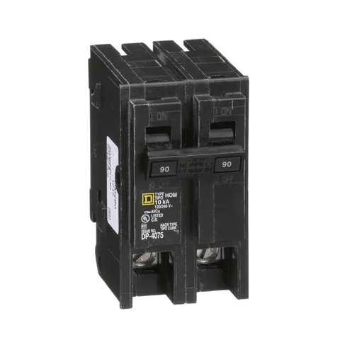 Schneider Electric HOM290 Mini circuit breaker, Homeline, 90A, 2 pole, 120/240VAC, 10kA AIR, standard type, plug in, UL — Accessori generali