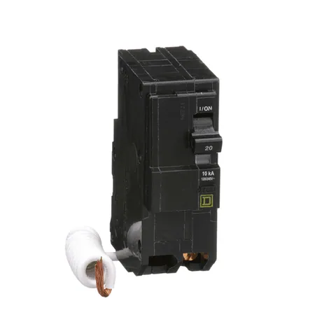 Schneider Electric QO220EPD Mini circuit breaker, QO, 20A, 2 pole, 120/240VAC, 10kA, 30mA grd fault B, plug in mount — Akcesoria ogólne