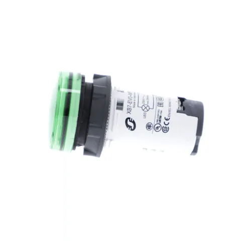 Schneider Electric XB7EV03MP Monolithic pilot light, Harmony XB7, plastic, green, 22mm, integral LED, 230...240V AC — Switches & Modular Apparatus