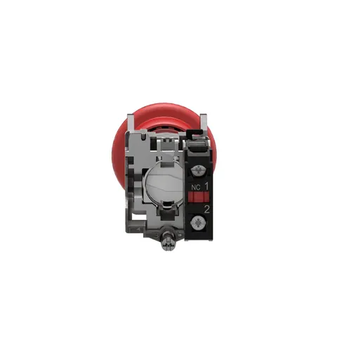Schneider Electric XB4BS9442 Emergency Stop Push Button - Mushroom Head, Latching Key Release, 1NC — Switches & Modular Apparatus