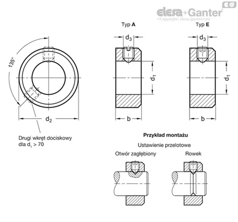 Elesa+Ganter GN 705-10-E-ZB GN 705-10-E-ZB Retaining Rings — Seals & Rings