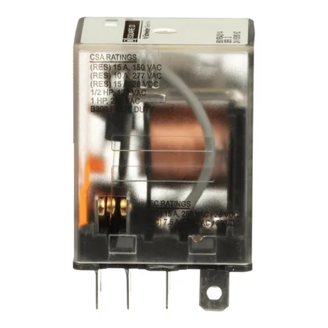 Schneider Electric 8501RS42V14 Miniature Relay, Harmony 8501R, SPDT, 8 blades, coil, 15A resistive at 120V AC, 1HP at 277V AC, 24V AC, 2NO + 2NC — General Accessories