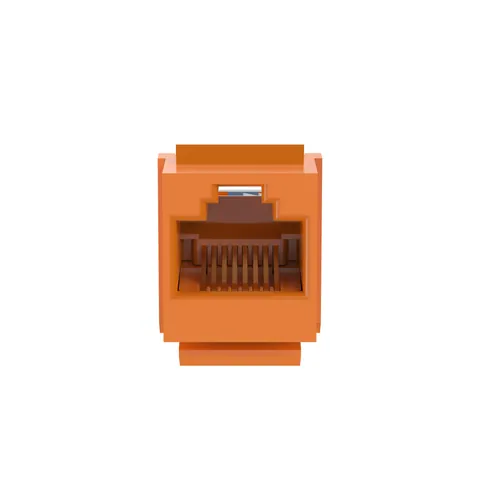 Panduit NK5E88MOR-Q Cat 5e UTP RJ45 Leadframe Keystone Jack Module, Orange - Pack of 25 — Accesorios generales