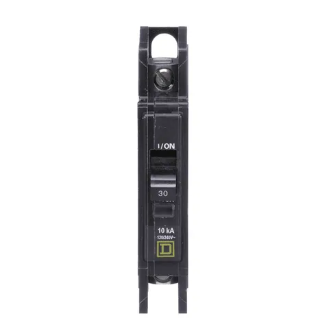 Schneider Electric QOU130 Mini circuit breaker, QOU, 30A, 1 pole, 120/240VAC, 10kA — Circuit Breakers & Fuses
